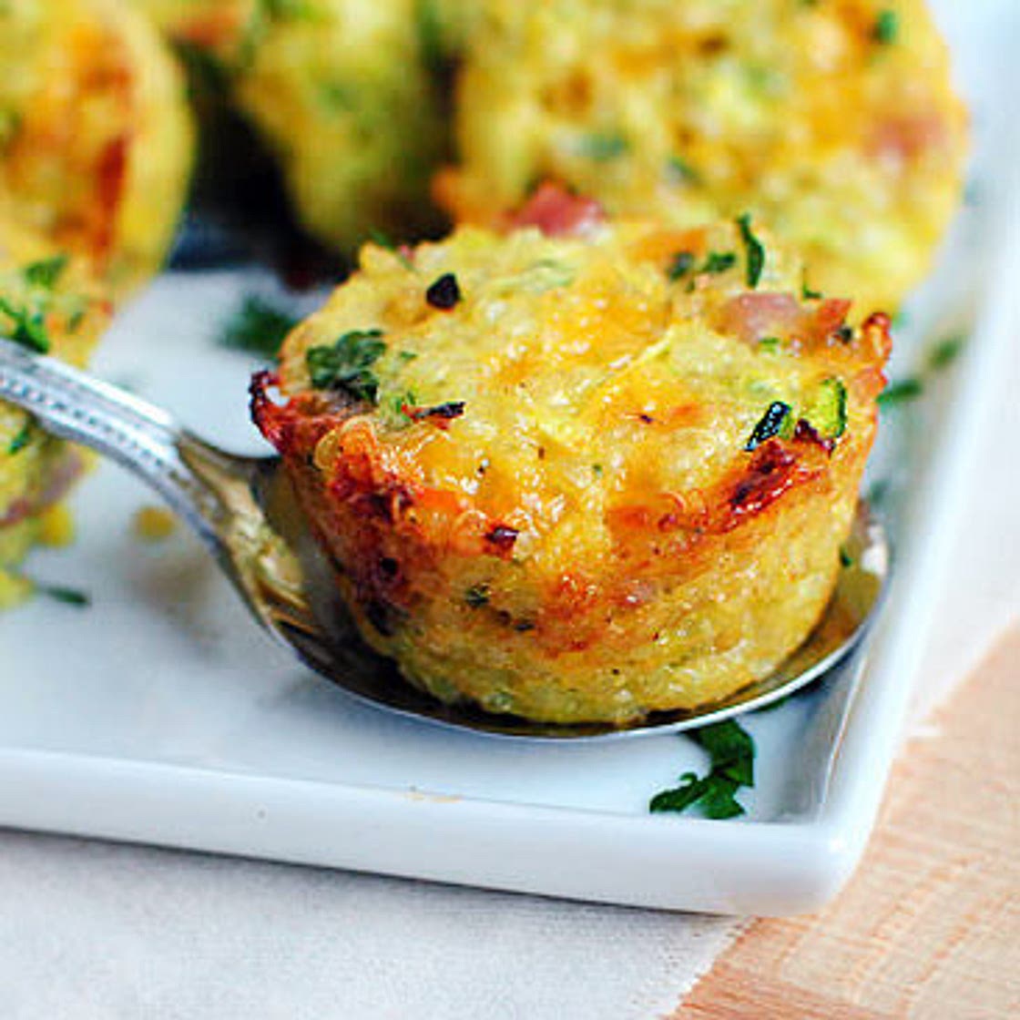 Mini Ham and Cheese Quinoa Cups