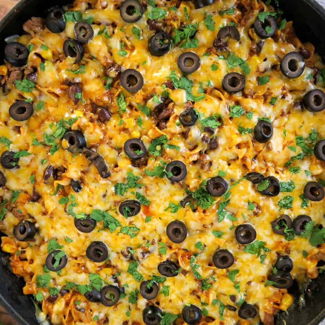 Beef Enchilada Pasta {Easy, One Pot, 30-Minute Meal}