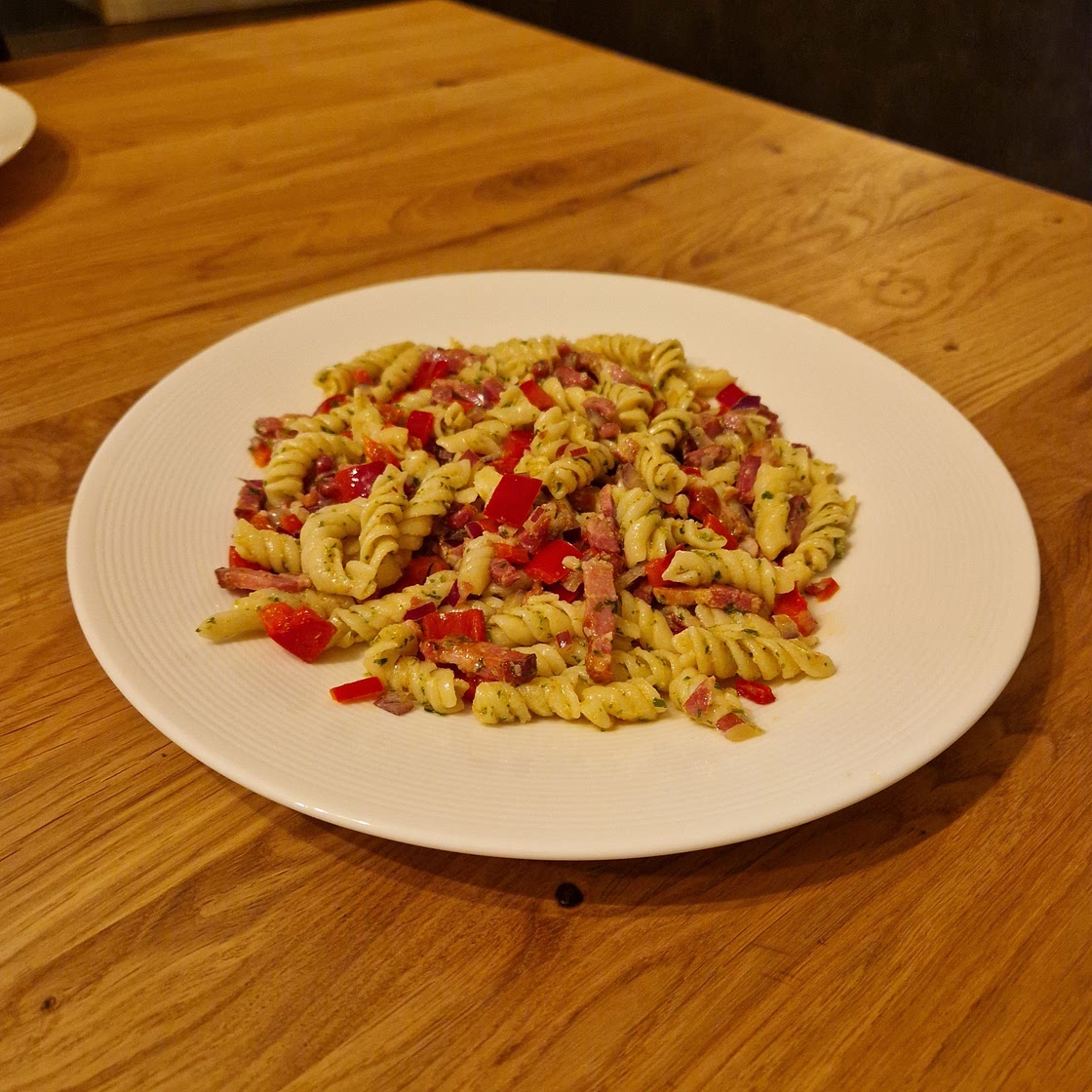 Pasta met spekjes
