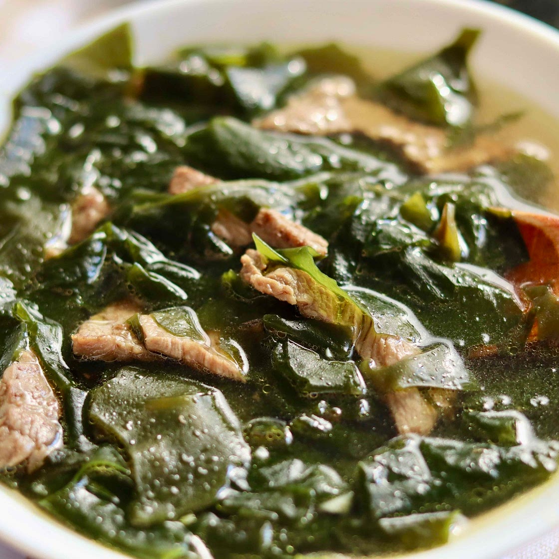 Korean Seaweed Soup with Beef (Miyeok-Guk)