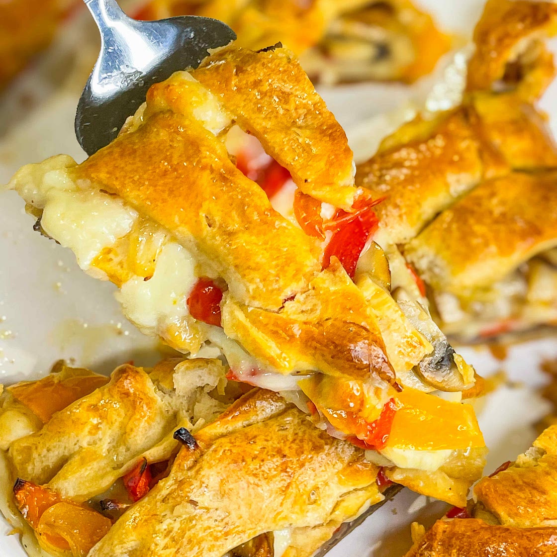 Cheesesteak Crescent Roll Braid