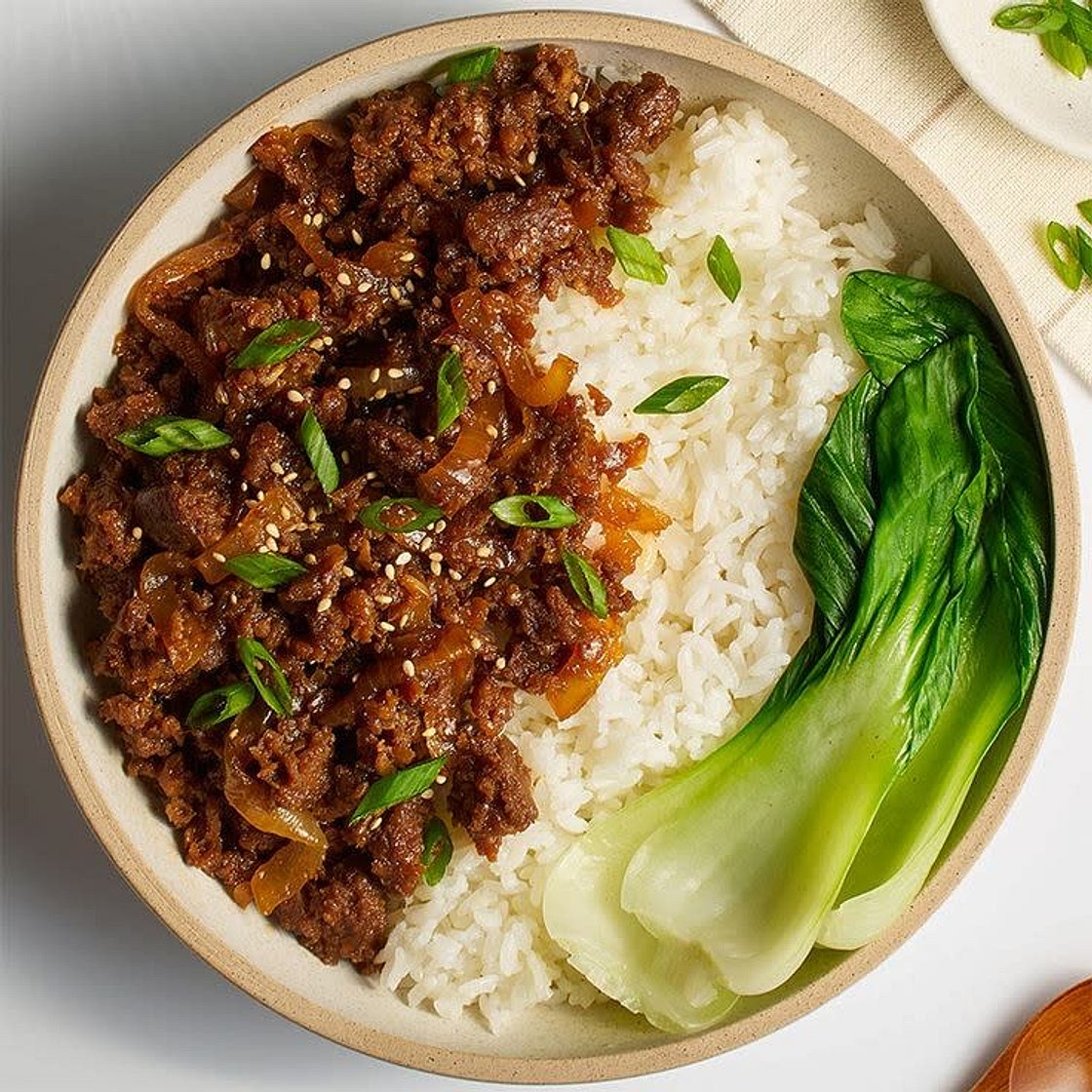 Beef, Rice & Salad
