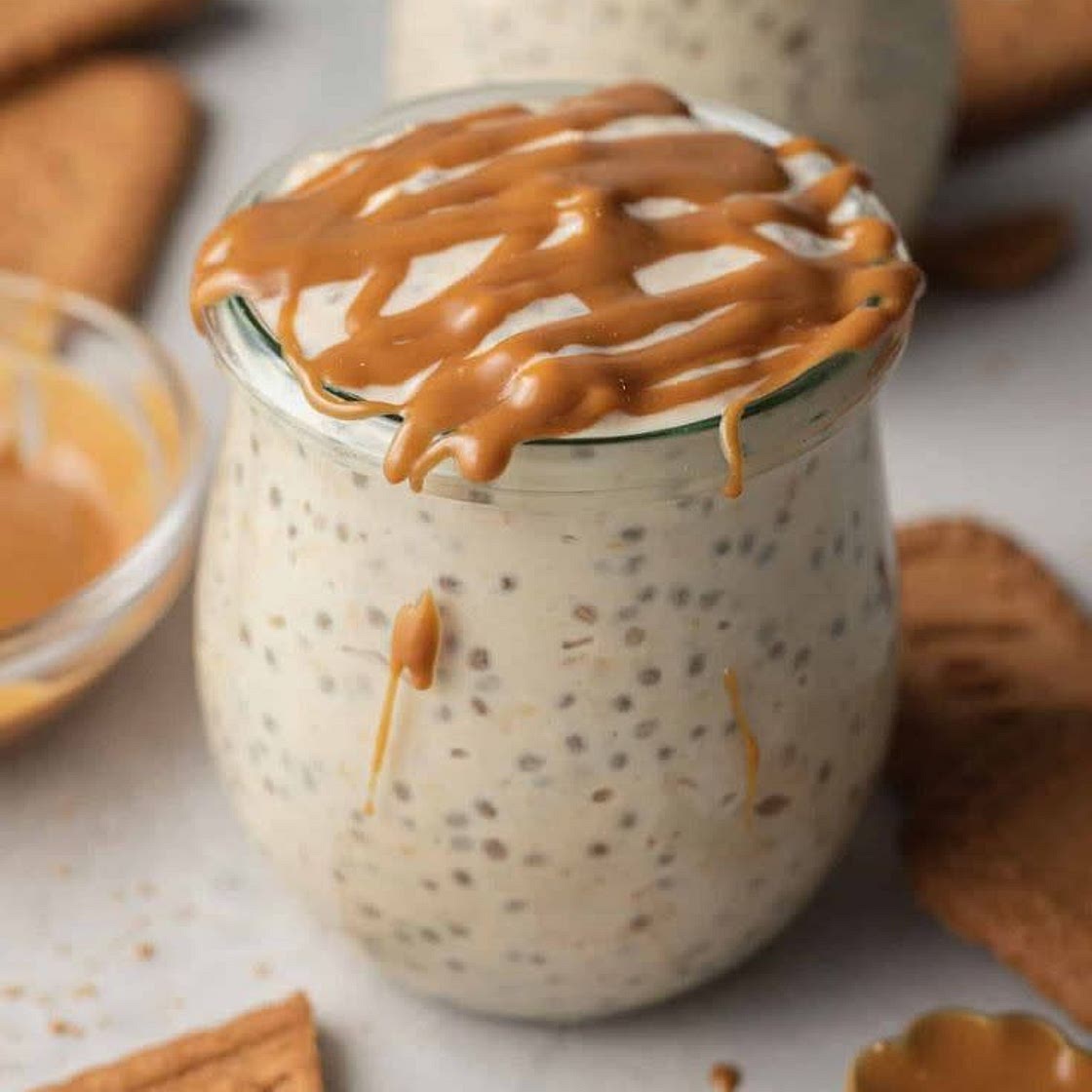 Banana & Biscoff Creme Overnight Oats
