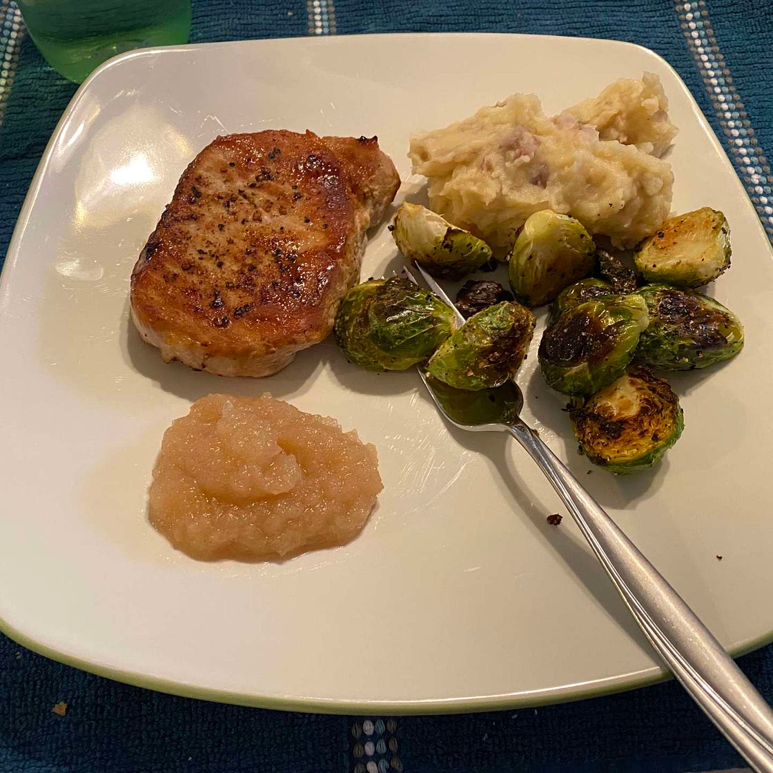 Pork Chops and Apple Sauce (no ingredients)