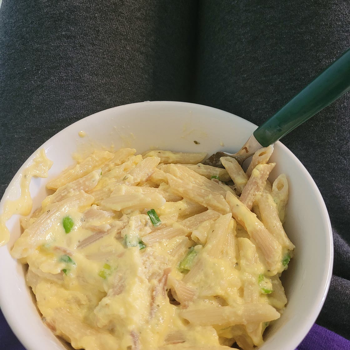 One-pot creamy egg and cheese pasta