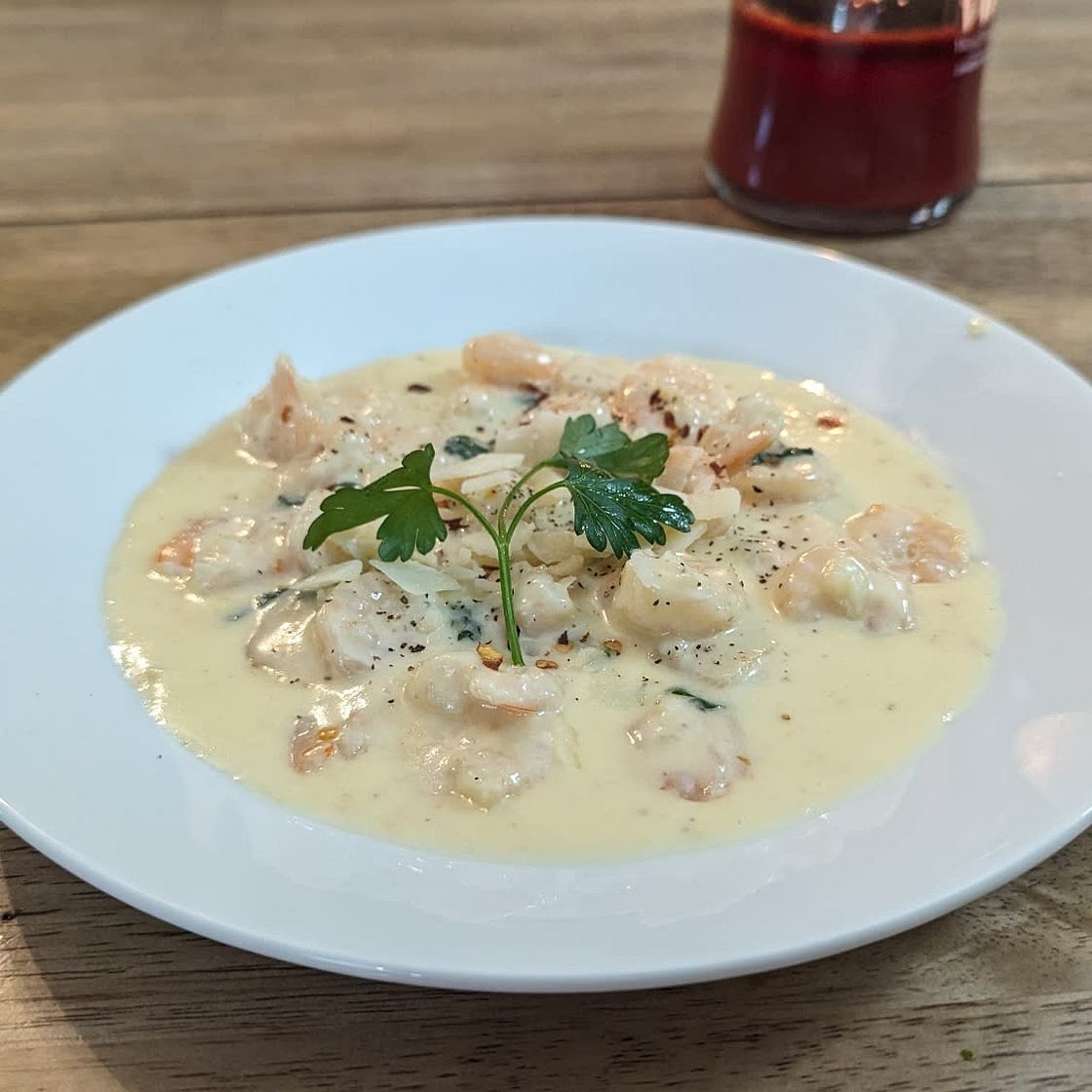 Shrimp with Creamy Garlic Sauce
