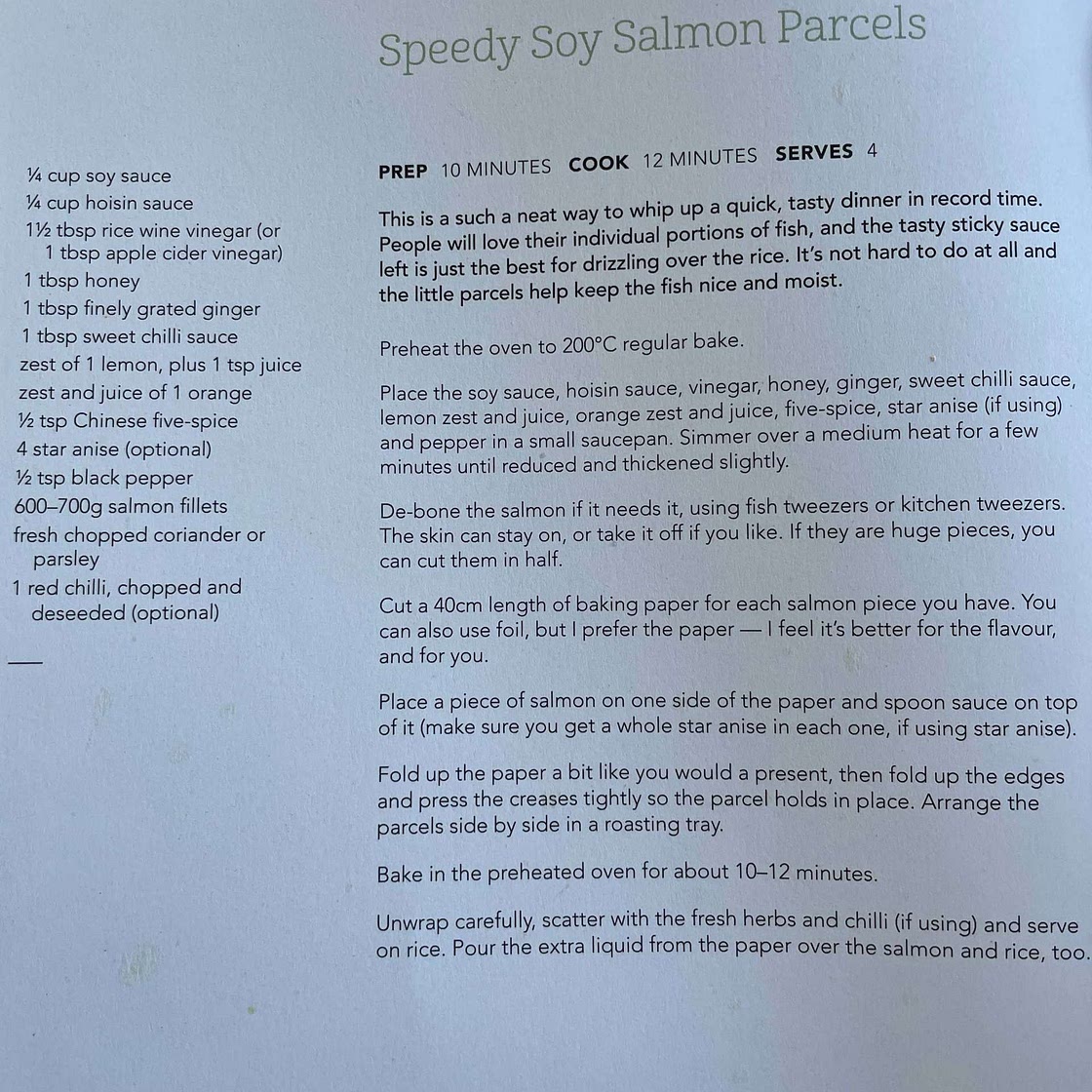 Speedy soy salmon parcels -p. 82