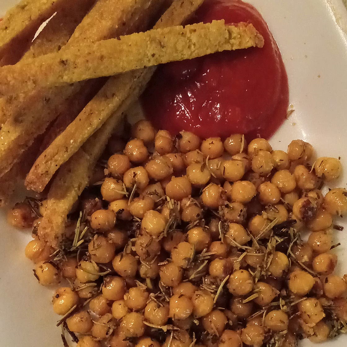 Roasted Rosemary Chick Peas