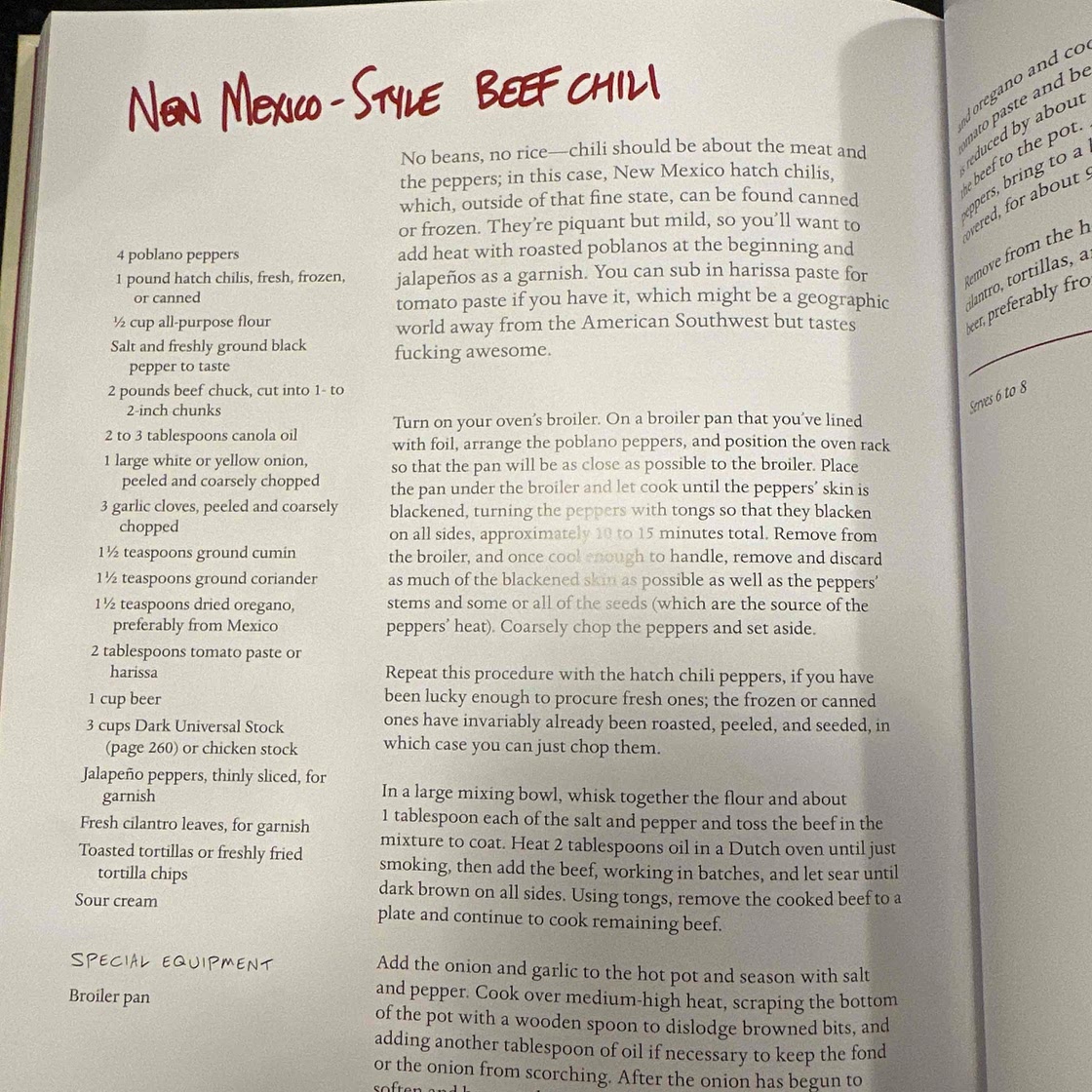 New Mexico Style Beef Chili