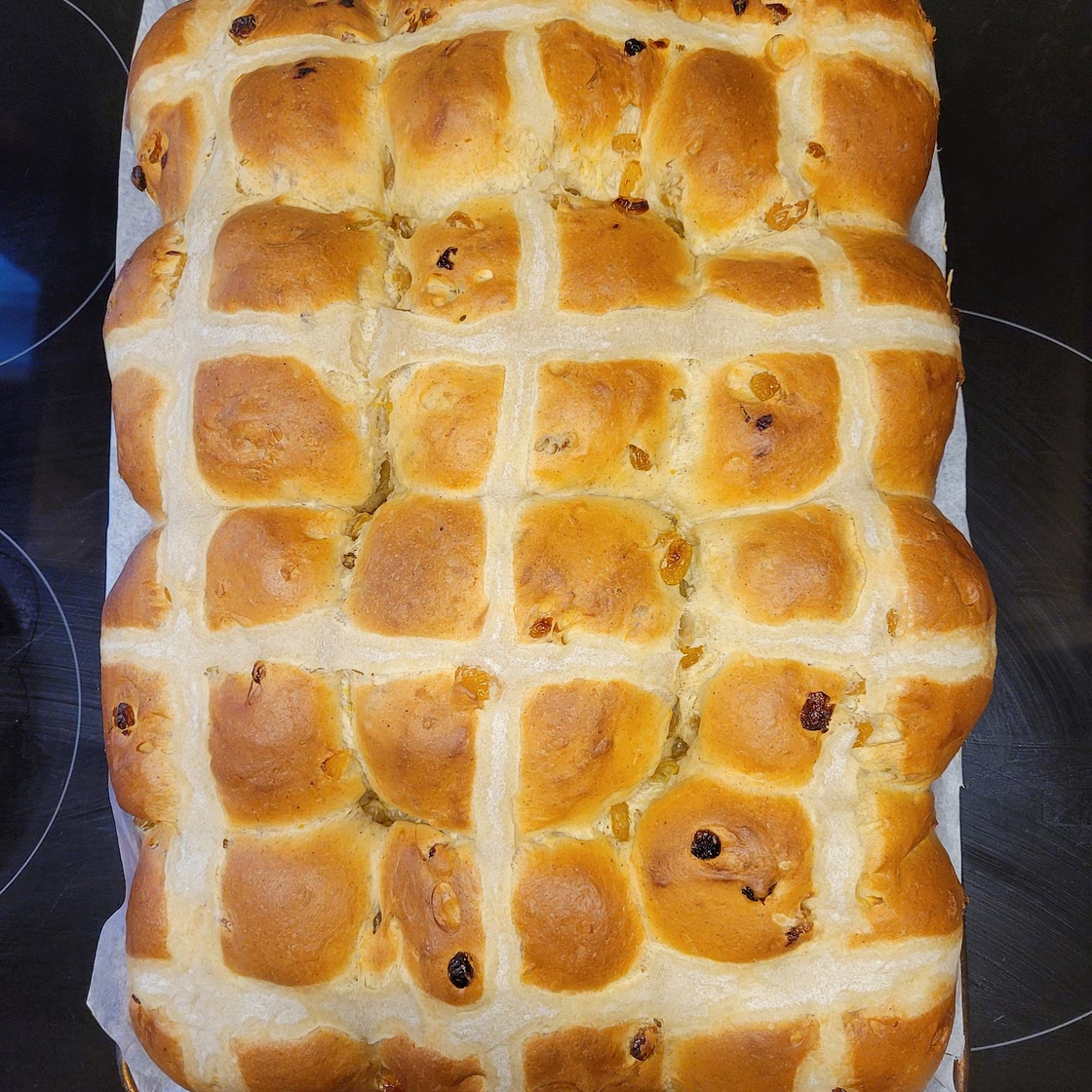 Hot Cross Buns with Brioche Dough
