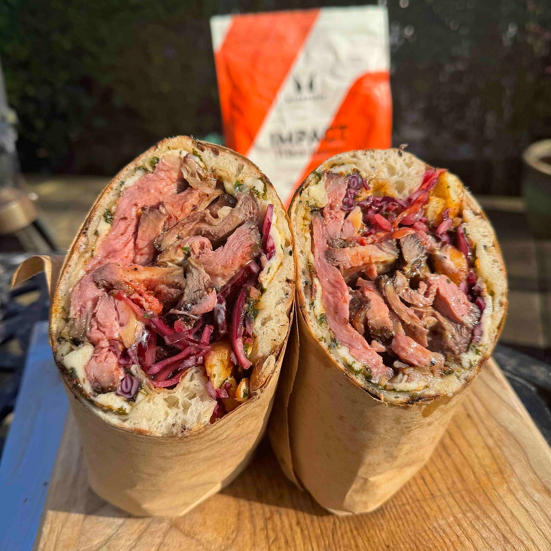 Chimichurri Pizza Steak Wrap