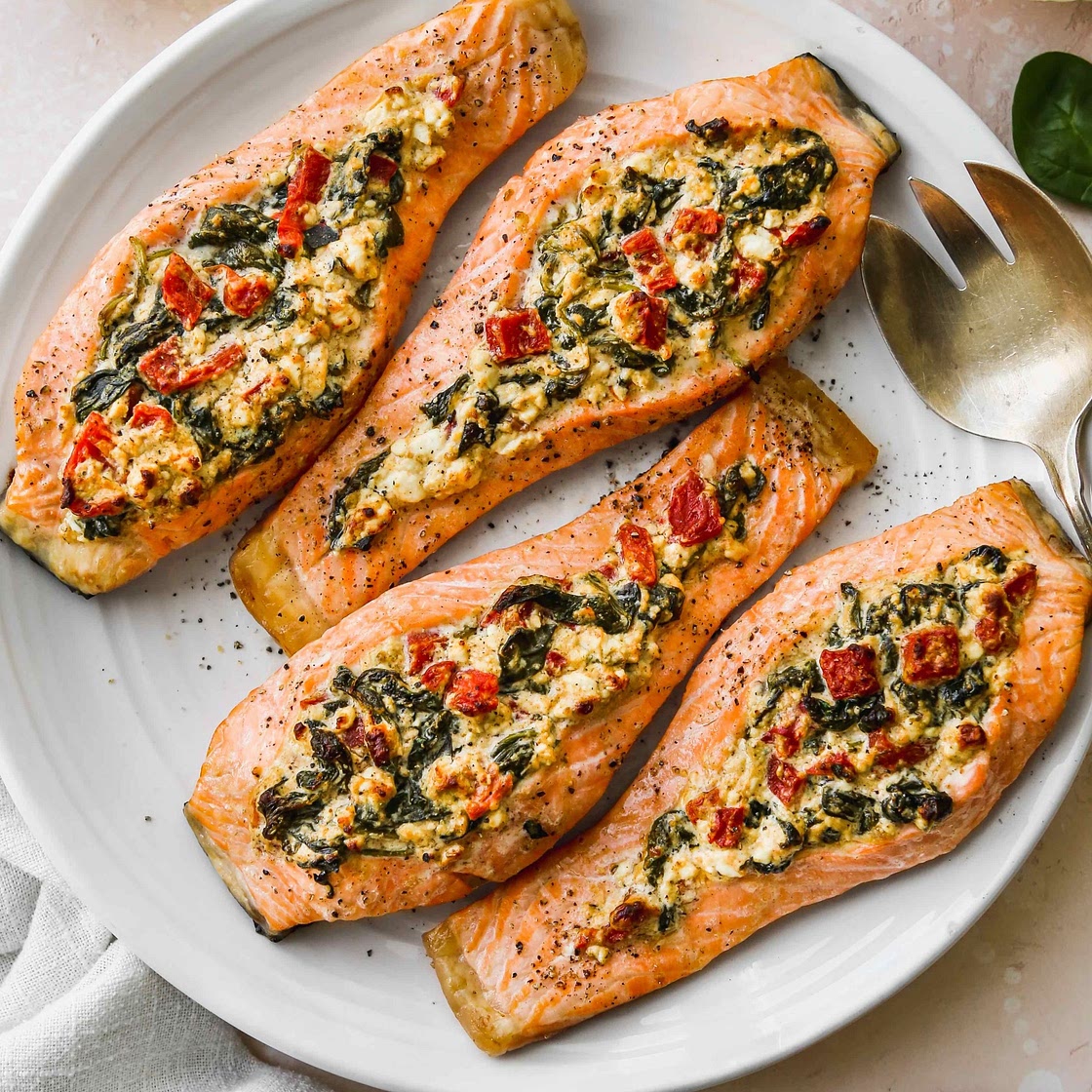 Cheese and Sundried tomato Salmon