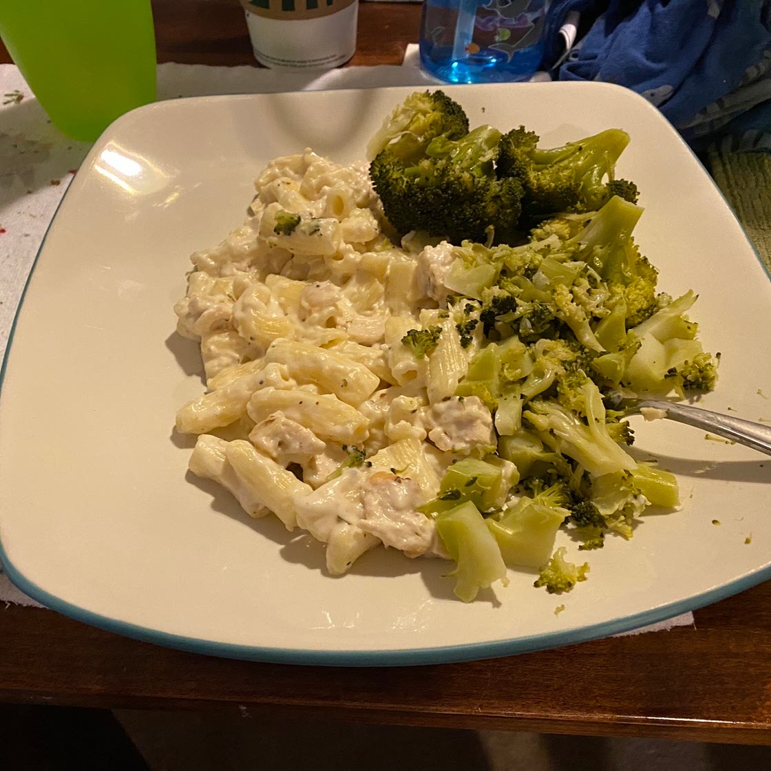 Chicken Alfredo Pasta (no ingredients)
