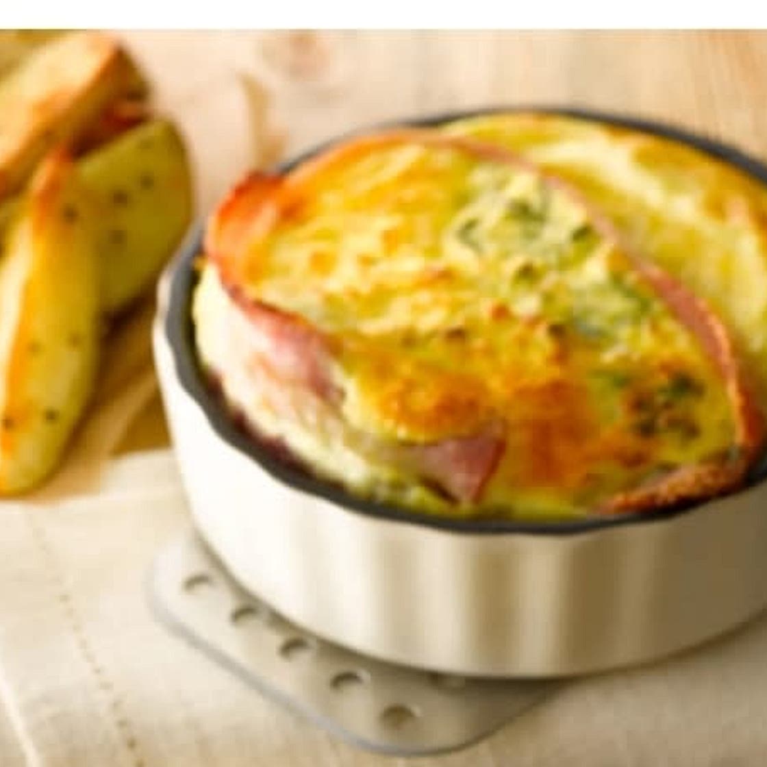 Spinnich bacon egg pie