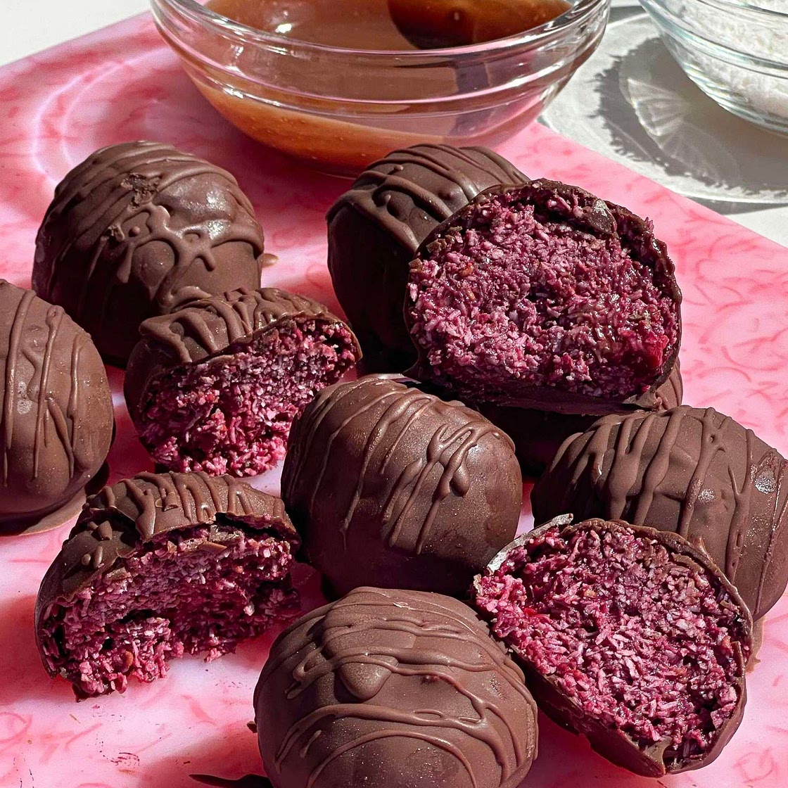 Raspberry Ripe Protein Balls