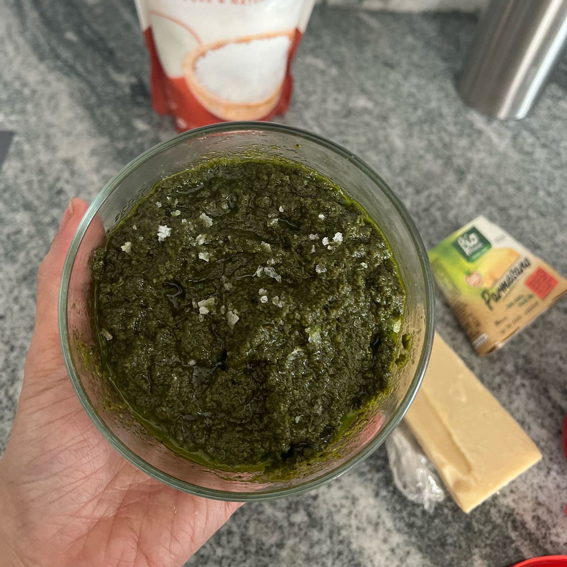 Easy Basil Pesto with Almonds