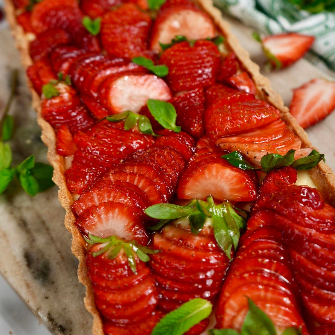 Ricotta Strawberry Tart