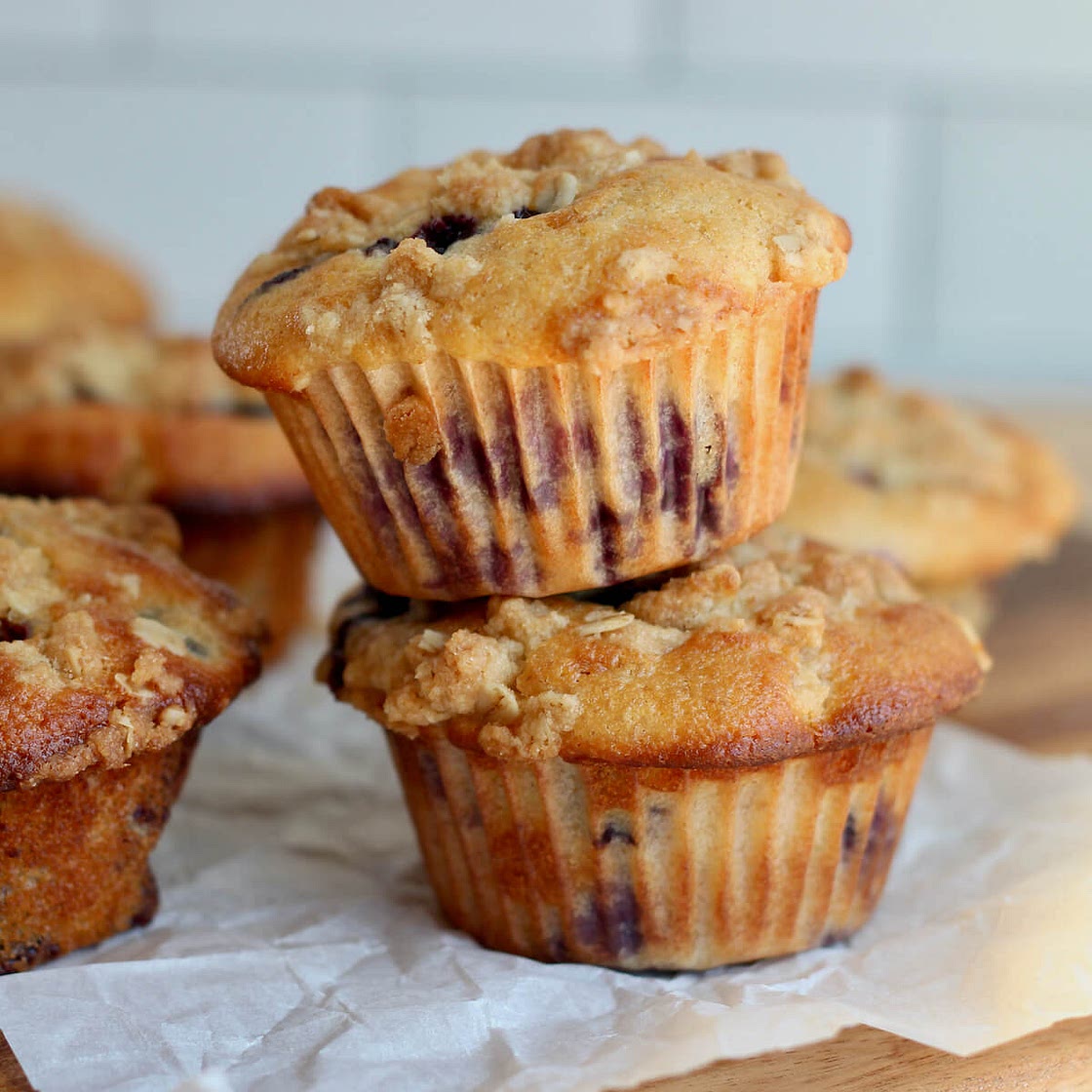 Sourdough Blueberry Muffins