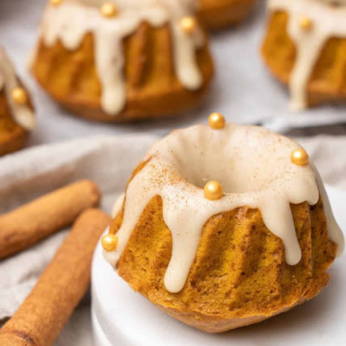 Canadian Maple-Glazed Doughnut Mini Bundt Cake 