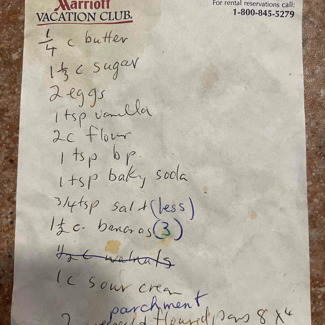 Mom’s Banana Bread ❤️