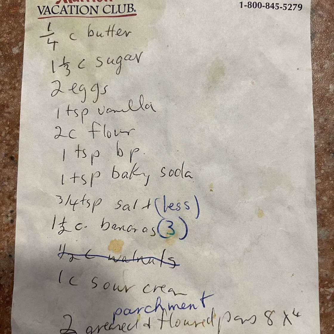 Mom’s Banana Bread ❤️