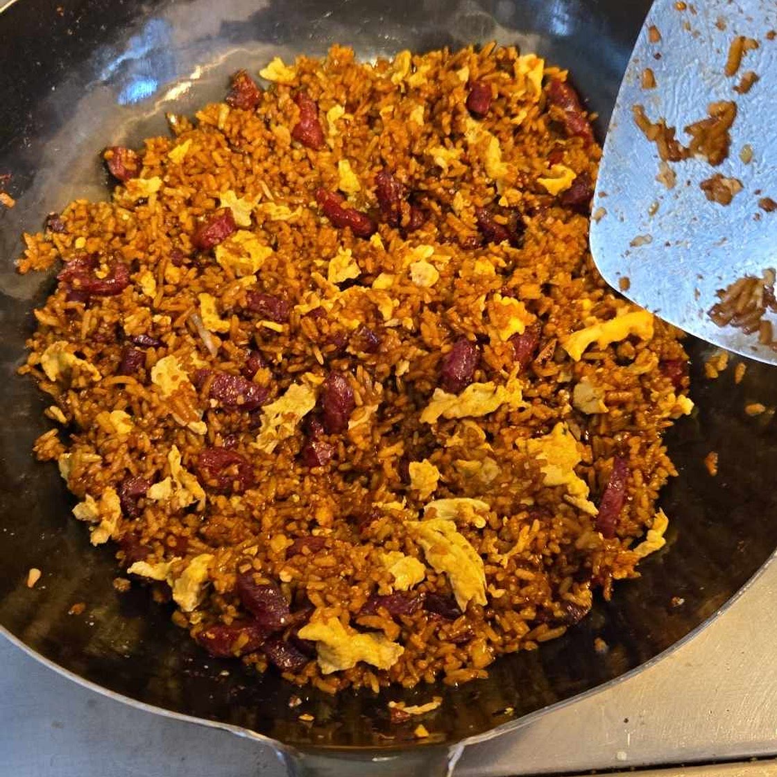 Chinese sausage fried rice