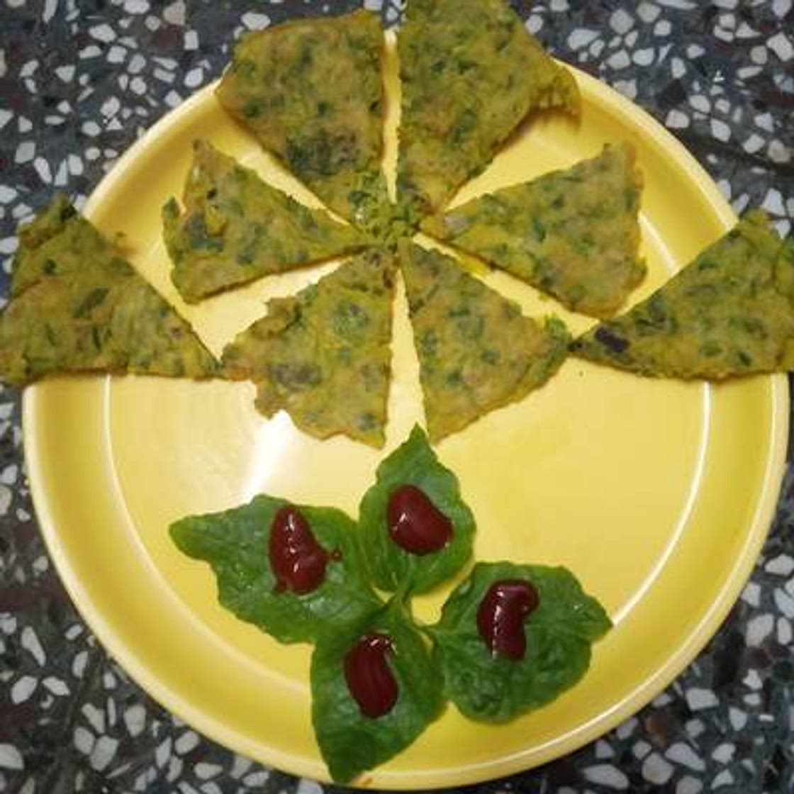 पालक चीला (palak cheela recipe in Hindi)