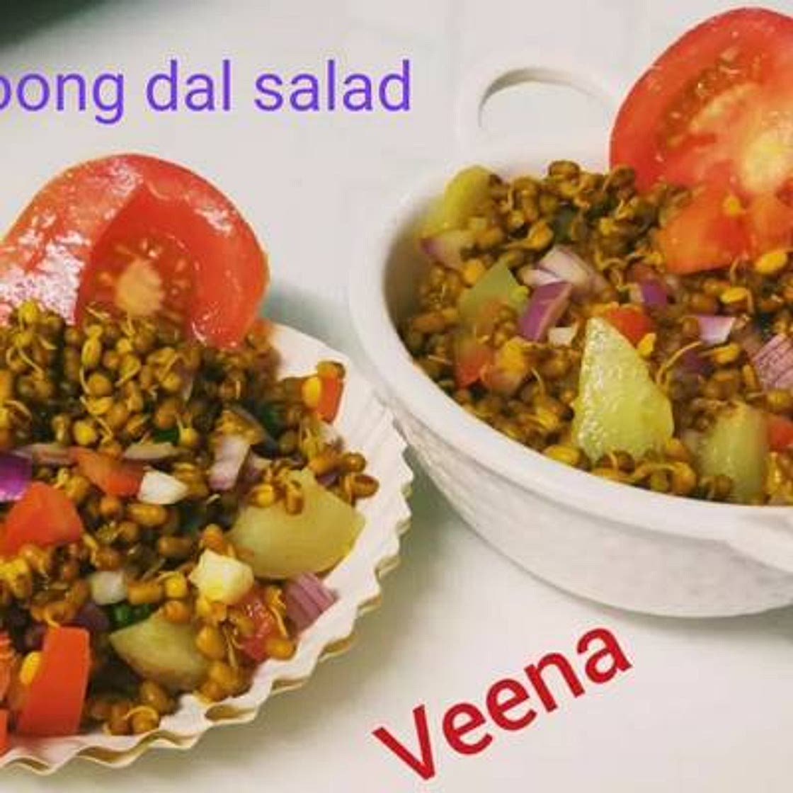अंकुरित मूंग सलाद (Ankurit moong salad recipe in Hindi)