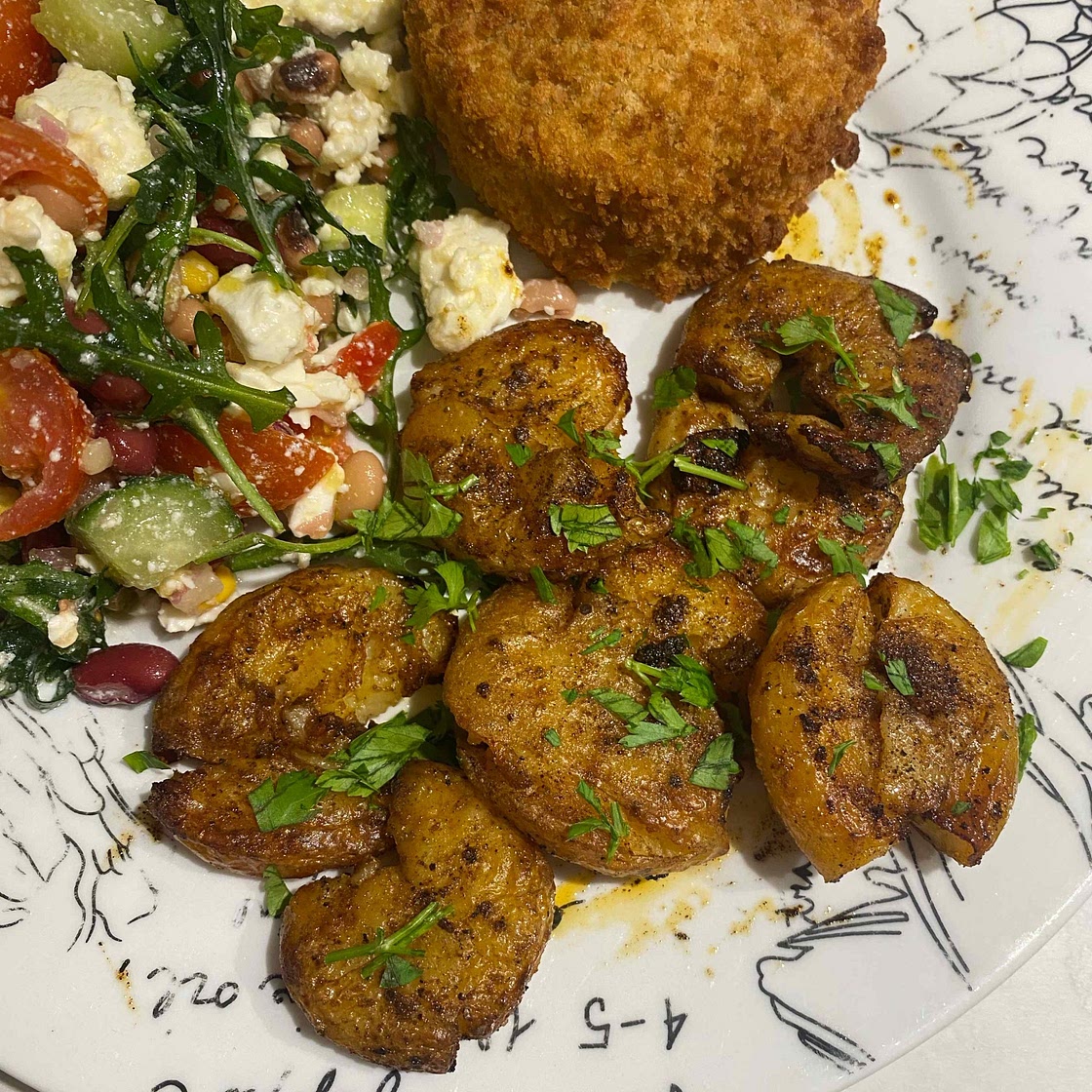 Paprika Smashed Potatoes