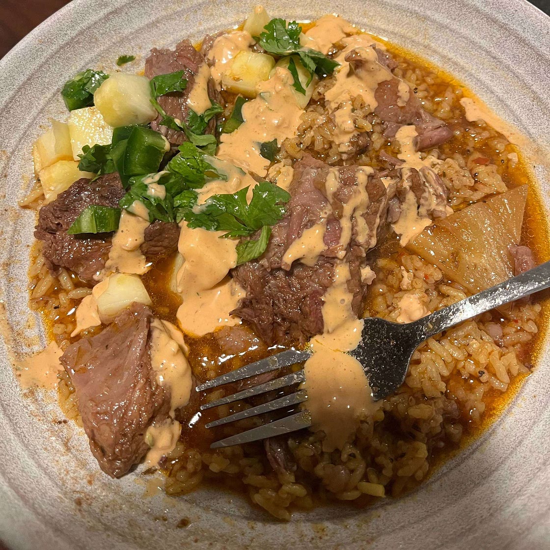Crockpot Chipotle Pineapple Pot Roast Bowls