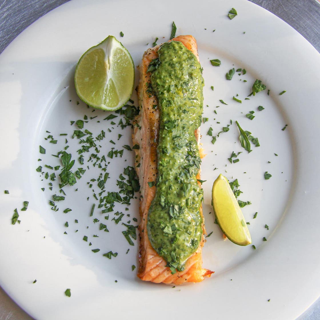 Salsa Verde with Salmon