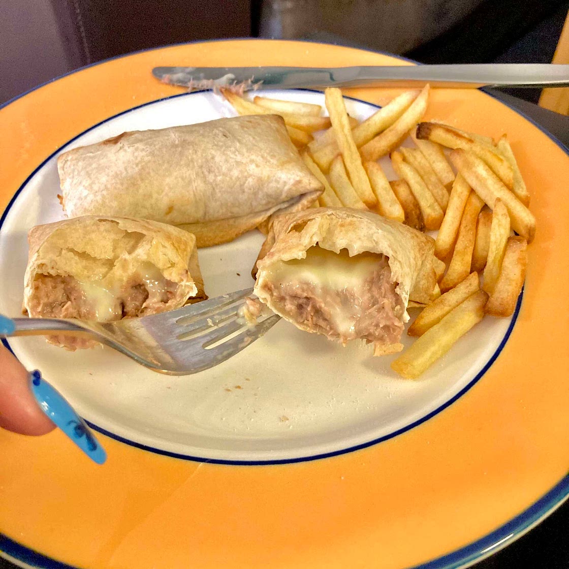 Baked tuna melt tortillas