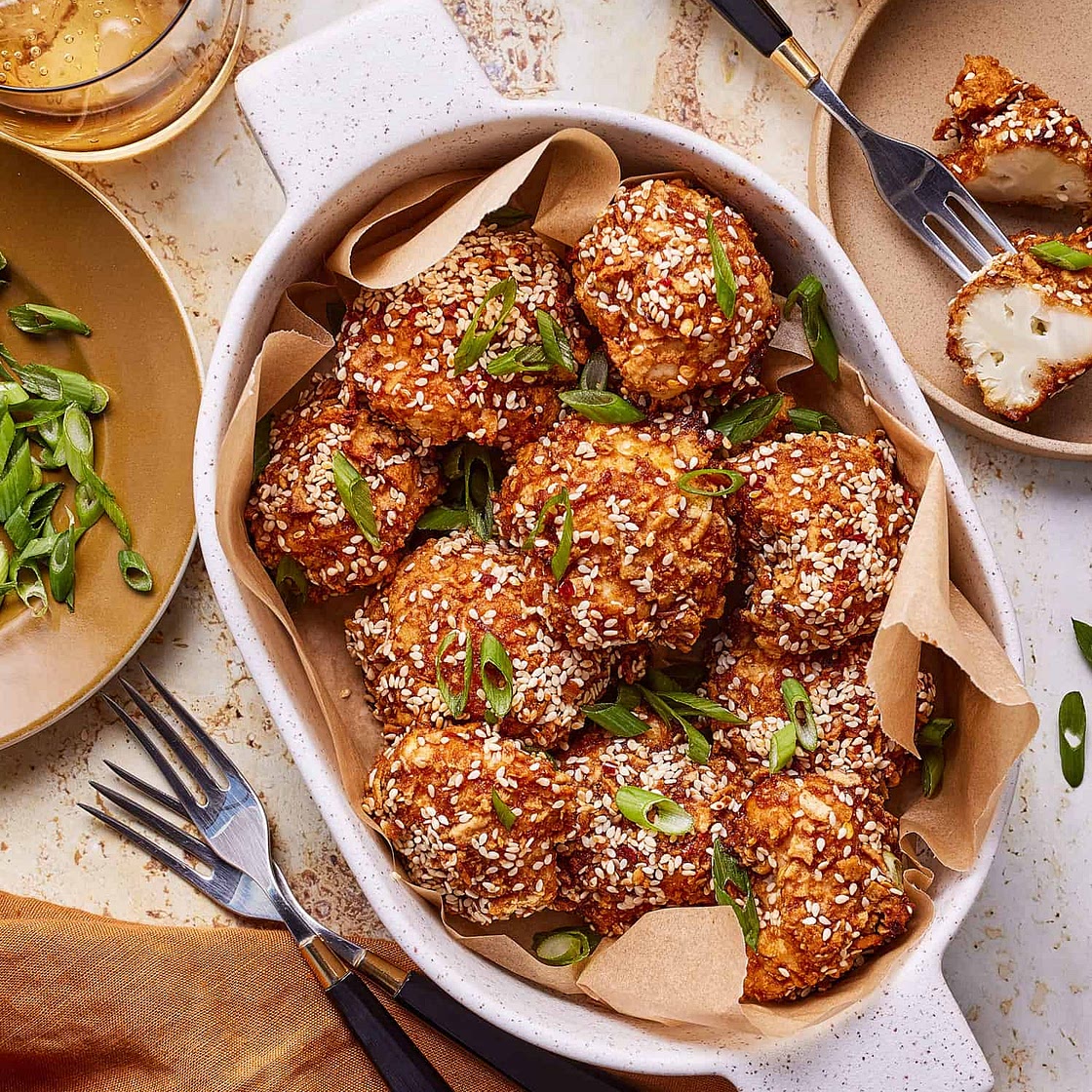 Sweet and Sour Crunchy Cauliflower Bites