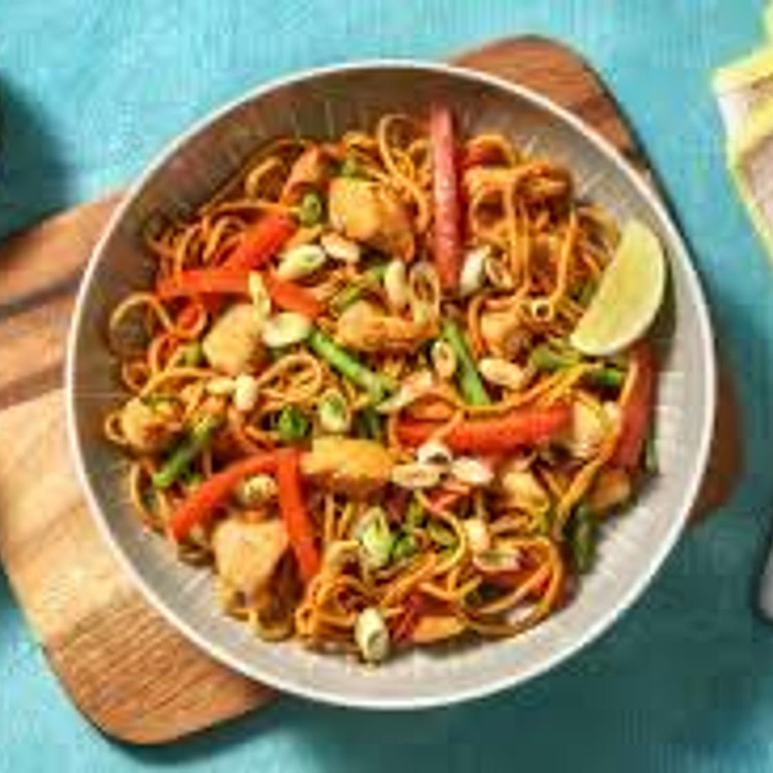 Chicken and veggie noodles