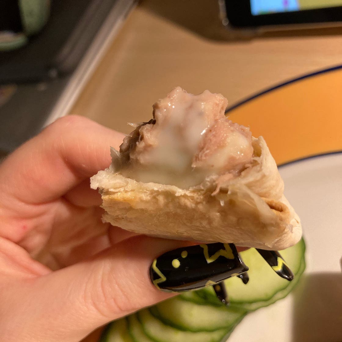Baked tuna melt tortillas
