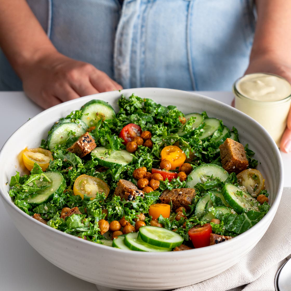 Vegan High Protein Caesar Salad