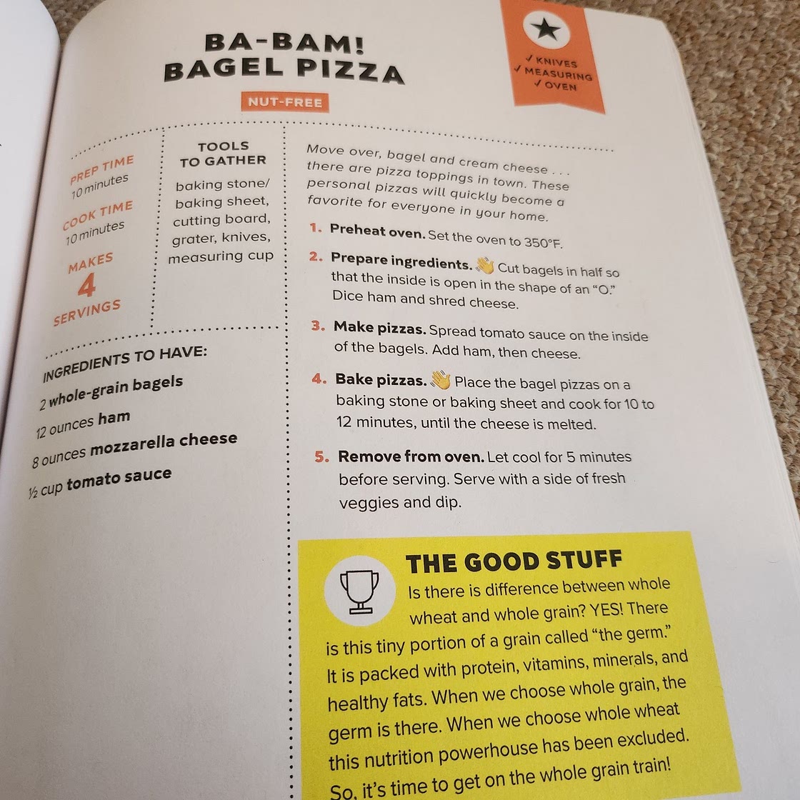 Ba-Bam! Bagel Pizza (Super Foods for Super Kids Cookbook)