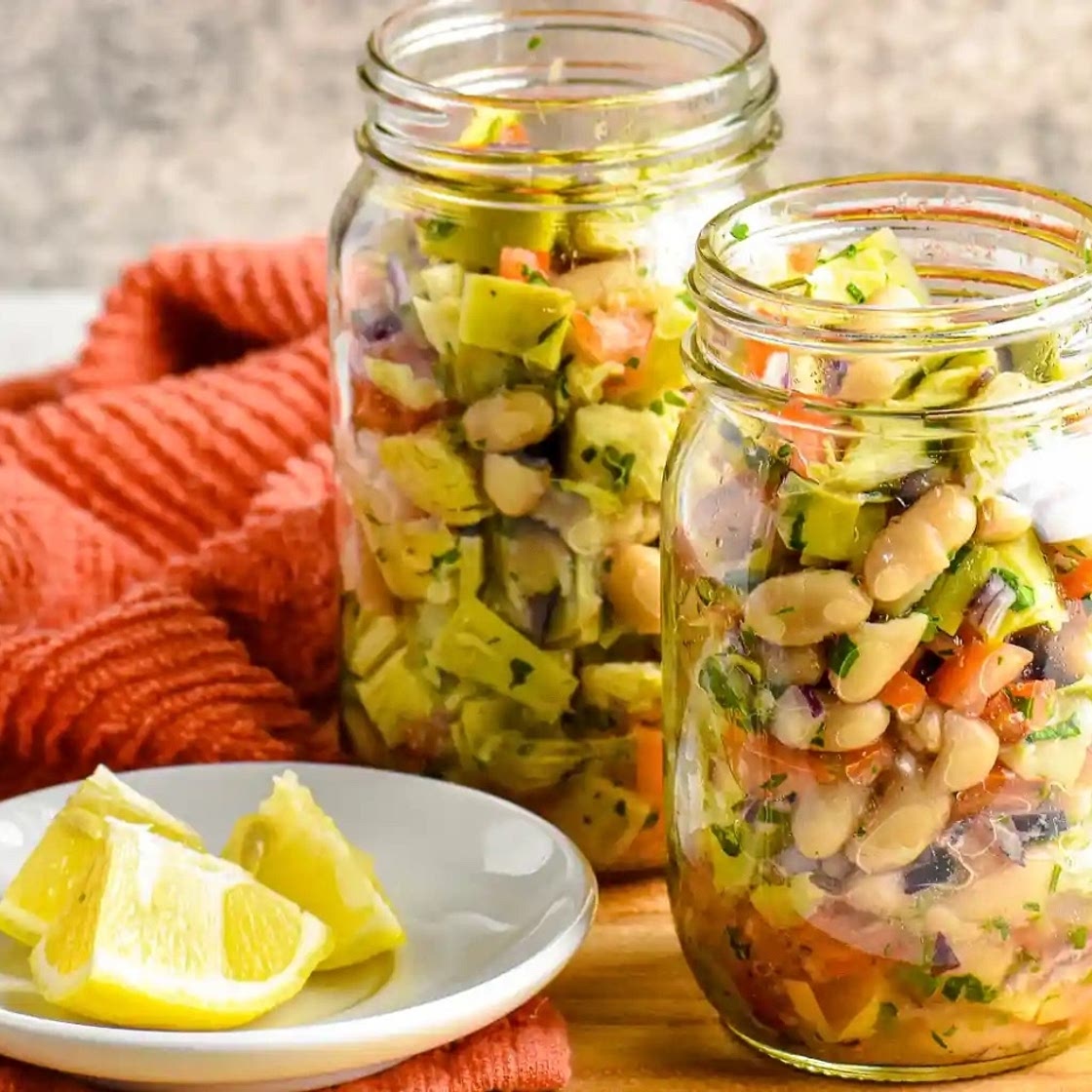 White Bean Salad Jar