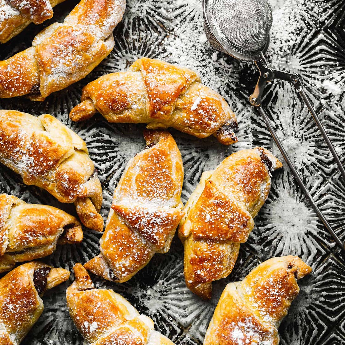 3-Ingredient Mini Nutella Croissants