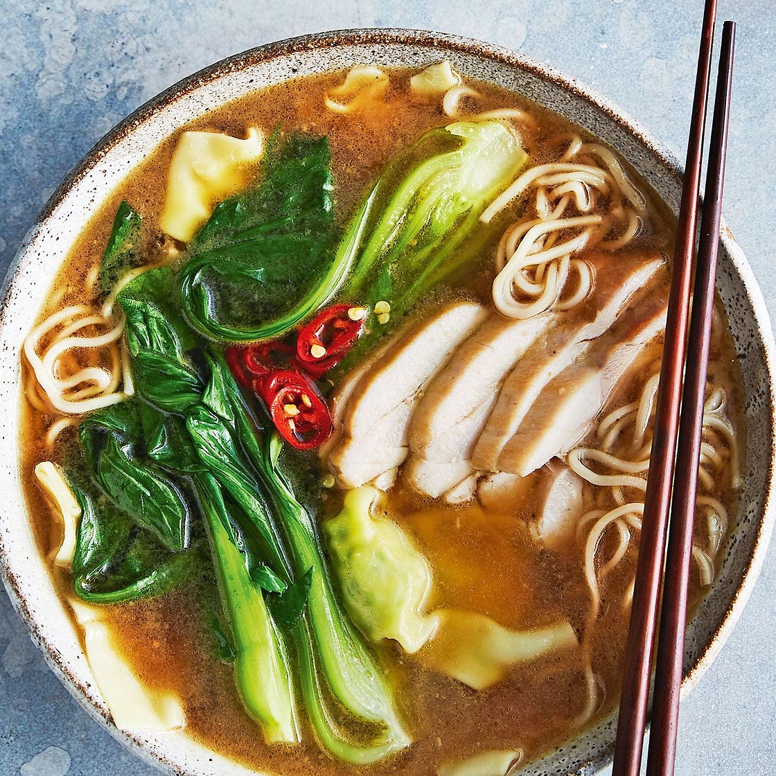 Express wonton noodle soup recipe