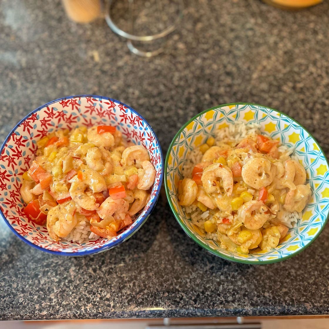 Creamy Coconut Shrimp Skillet
