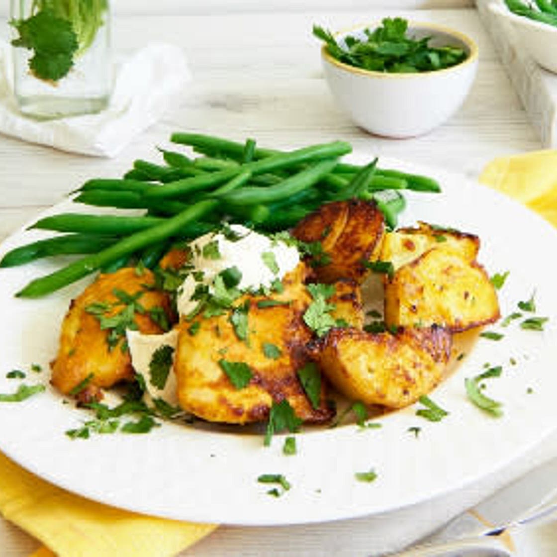 Chicken curry potato bake