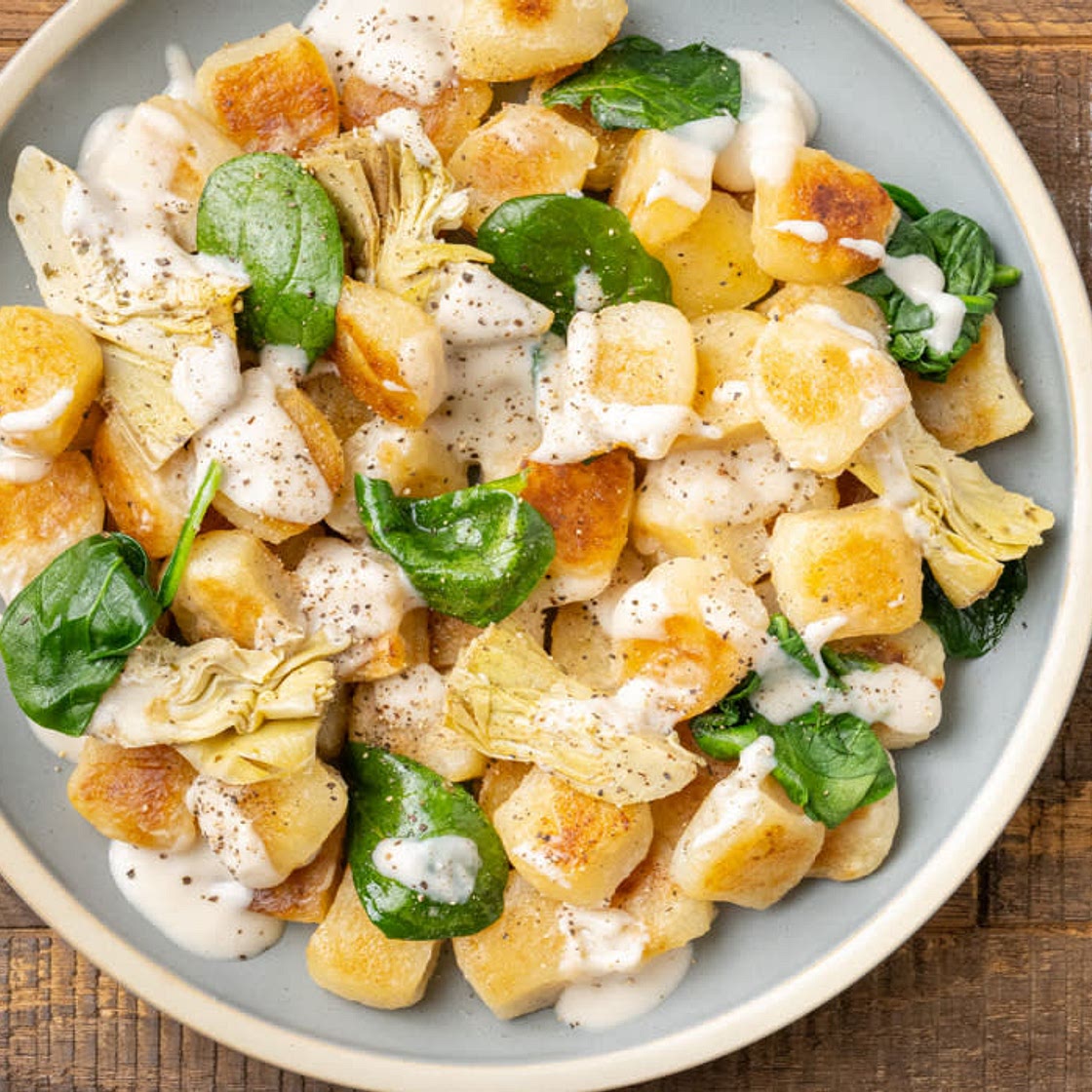 Spinach Artichoke Creamy Gnocchi 