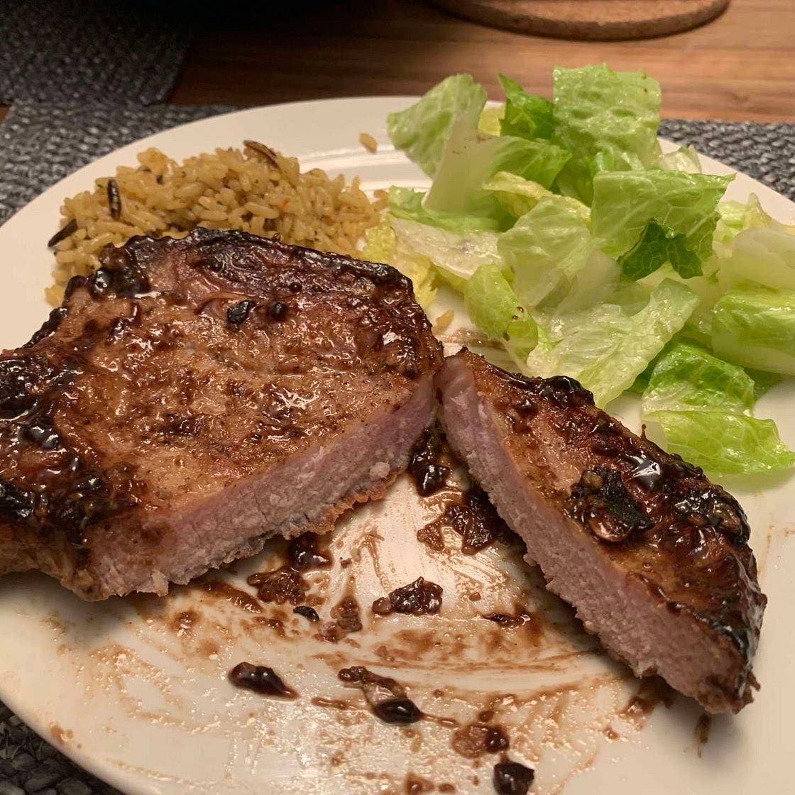Glazed Honey Balsamic Pork Chops