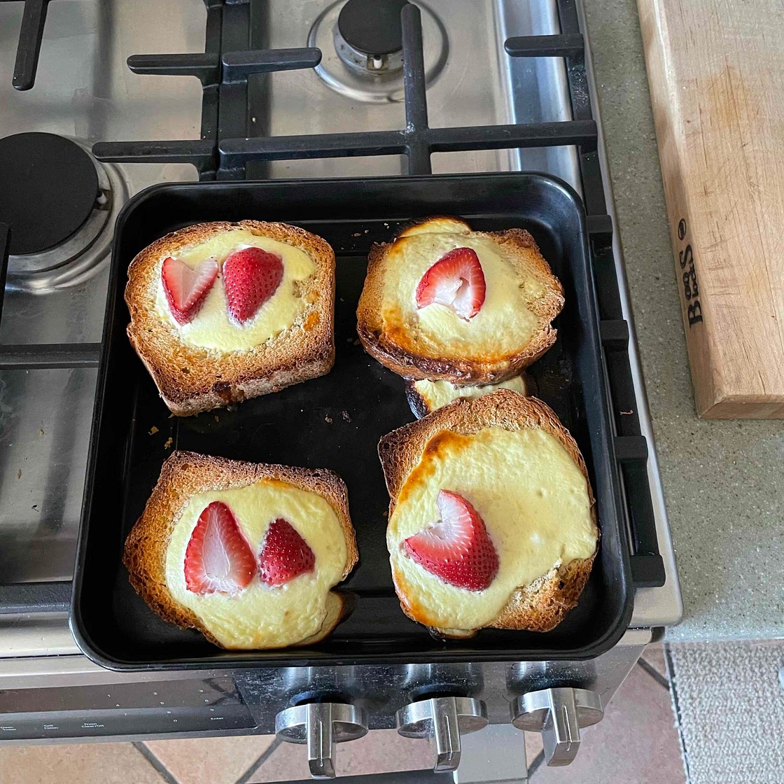 Viral TikTok Custard toast recipe 