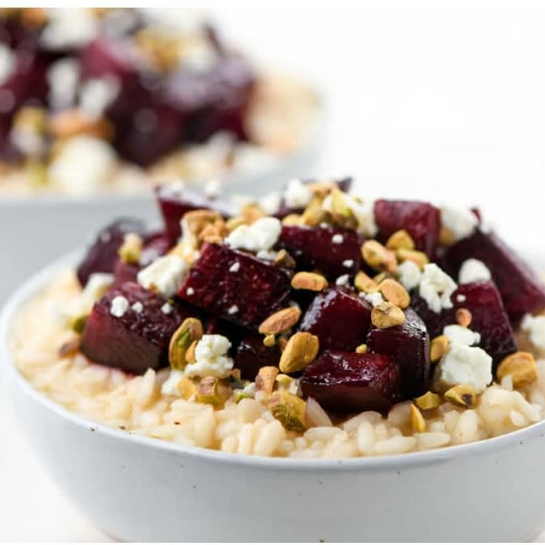 Roasted Beet and Goat Cheese Risotto