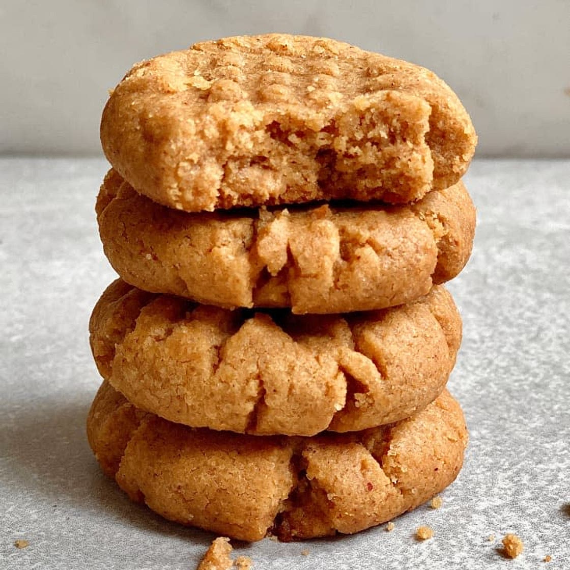 Chewy 3-Ingredient Peanut Butter Cookies