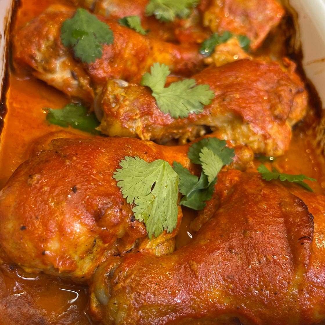 One Dish Baked Butter Chicken