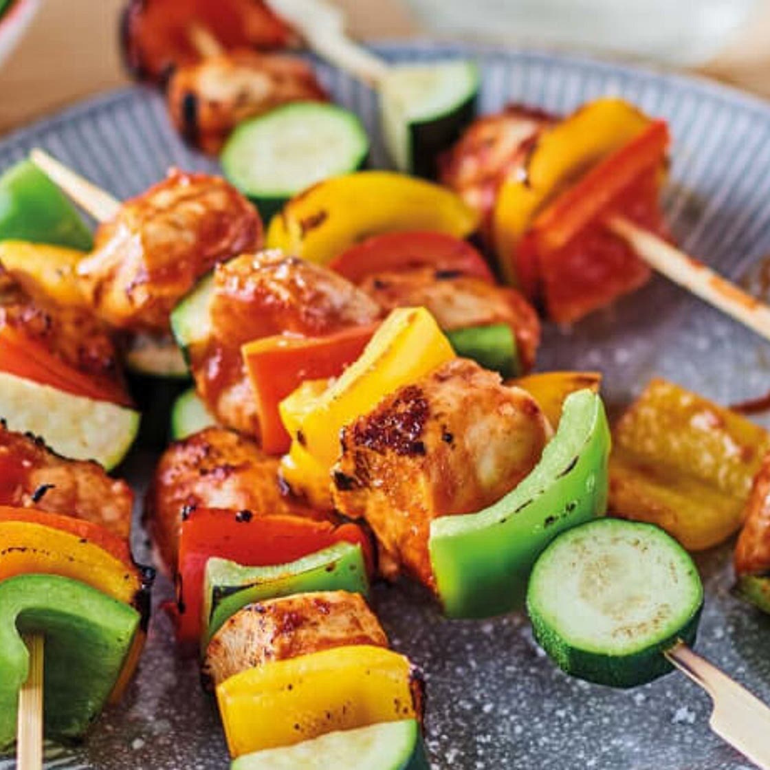 Puten-Gemüse-Spieße