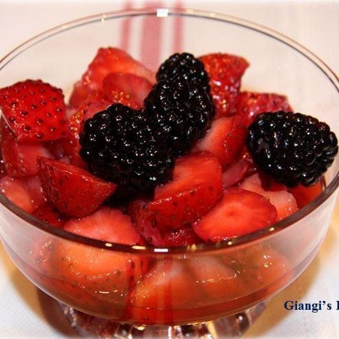 Strawberries with Wine